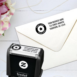 Aangepast bedrijfsadres voor Logo Zelfinktende Stempel