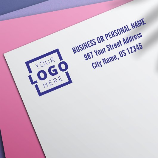 Aangepast bedrijfsadres voor Logo Zelfinktende Stempel