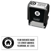 Aangepast bedrijfsadres voor Logo Zelfinktende Stempel (In situ)