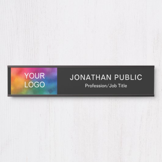 Aangepast bedrijfsbedrijf Logo in modern ontwerp Deurbordje (Voorkant)