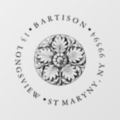 Aangepast BEDRIJFSBEDRIJF STAMP-winkelbord floraal Raamsticker (Vel)