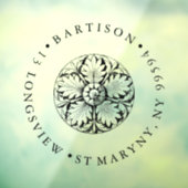 Aangepast BEDRIJFSBEDRIJF STAMP-winkelbord floraal Raamsticker (Vel 3)