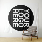 Aangepast bedrijfsbedrijfslogo wandkleed (In Situ (horizontaal))