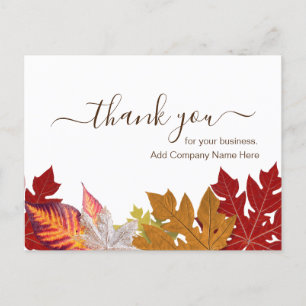 Aangepast bedrijfsbericht Thanksgiving Briefkaart