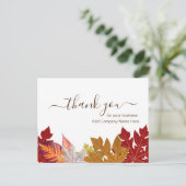 Aangepast bedrijfsbericht Thanksgiving Briefkaart (Staand voorkant)