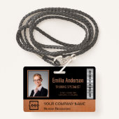 Aangepast bedrijfsfotokopieerapparaat voor Logo Badge (Voorkant met draagriem)