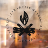 Aangepast BEDRIJFSLEVEN LOGO STAMP-werkpleister Raamsticker (Vel 2)