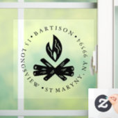 Aangepast BEDRIJFSLEVEN LOGO STAMP-werkpleister Raamsticker (Huis)