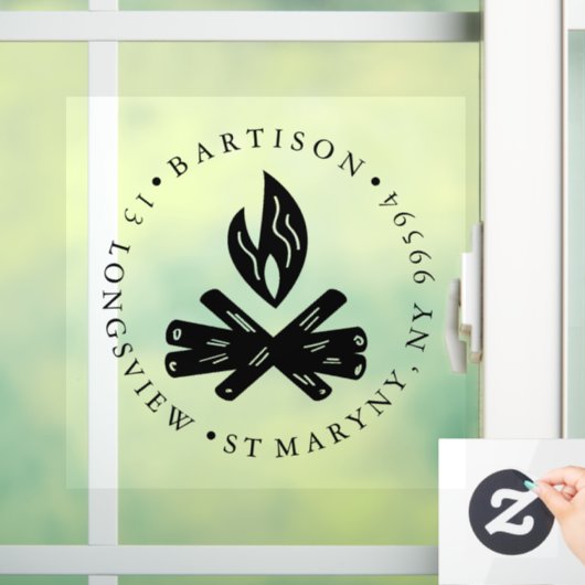 Aangepast BEDRIJFSLEVEN LOGO STAMP-werkpleister Raamsticker (Huis)