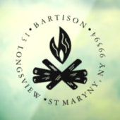 Aangepast BEDRIJFSLEVEN LOGO STAMP-werkpleister Raamsticker (Vel 3)