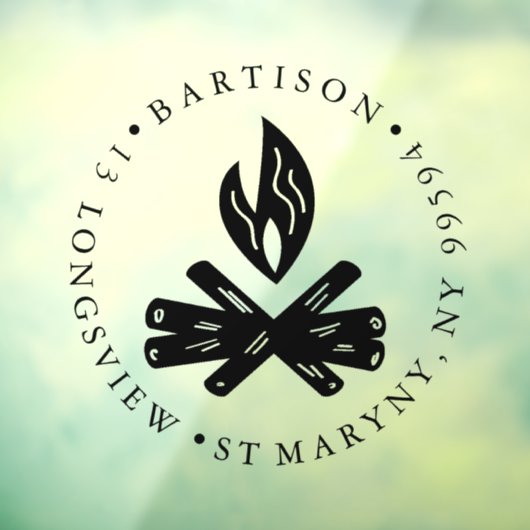 Aangepast BEDRIJFSLEVEN LOGO STAMP-werkpleister Raamsticker (Vel 3)