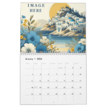 Aangepast bedrijfslogo 2026 wandkalender - Modern 