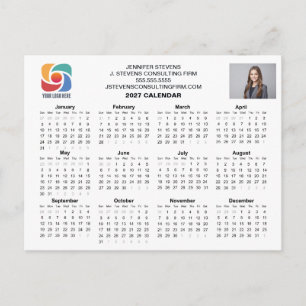 Aangepast bedrijfslogo 2027 bedrijfsagenda briefkaart