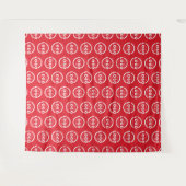 Aangepast bedrijfslogo achtergrond rood wandkleed (Voorkant (horizontaal))