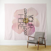 Aangepast bedrijfslogo achtergrond voor beursstand wandkleed (In Situ (horizontaal))