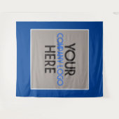 Aangepast bedrijfslogo achtergrond voor beursstand wandkleed (Voorkant (horizontaal))