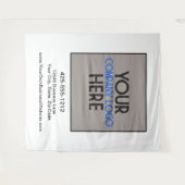 Aangepast bedrijfslogo achtergrond voor beursstand wandkleed (Voorkant (horizontaal))