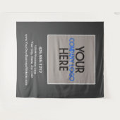 Aangepast bedrijfslogo achtergrond voor beursstand wandkleed (Voorkant (horizontaal))