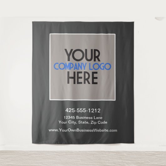 Aangepast bedrijfslogo achtergrond voor beurzen en wandkleed (Voorkant)
