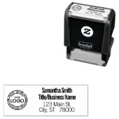 Aangepast bedrijfslogo-adres  zelfinktende stempel (In situ)