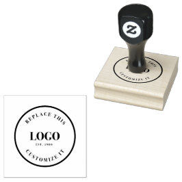 Aangepast bedrijfslogo alleen rubberstempel