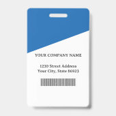 Aangepast bedrijfslogo Bar Code Werknemersfoto Bla Badge (Achterkant)
