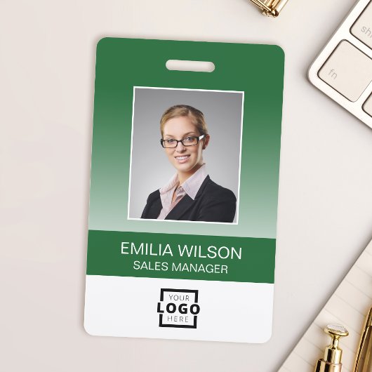 Aangepast bedrijfslogo Bar Code Werknemersfoto Gro Badge