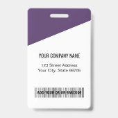 Aangepast bedrijfslogo Bar Code Werknemersfoto Paa Badge (Achterkant)