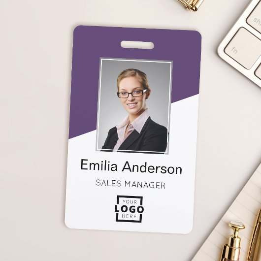 Aangepast bedrijfslogo Bar Code Werknemersfoto Paa Badge