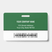 Aangepast bedrijfslogo barcode personeelsfoto badge (Achterkant)
