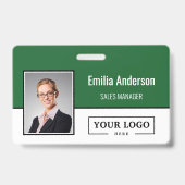 Aangepast bedrijfslogo barcode personeelsfoto badge (Voorzijde)