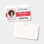 Aangepast bedrijfslogo barcode QR-code werknemer Badge (Voor- en achterkant)