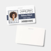 Aangepast bedrijfslogo barcode QR-code werknemer Badge (Voor- en achterkant)