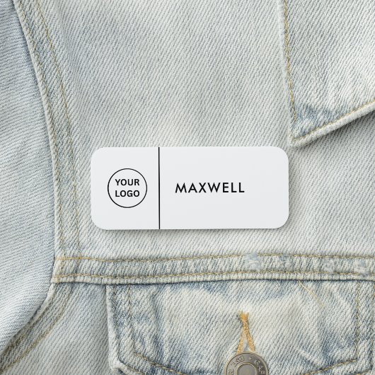Aangepast bedrijfslogo | Basic personeel personeel Naamplaatje