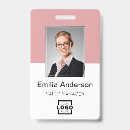 Aangepast bedrijfslogo Basis streepjescode Werknem Badge