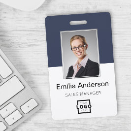 Aangepast bedrijfslogo Basis streepjescode Werknem Badge