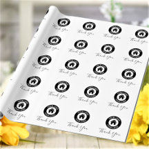 Aangepast Bedrijfslogo Bedankt Tekst Inpakpapier