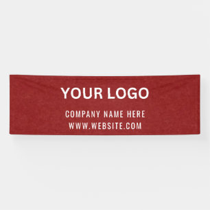 Aangepast bedrijfslogo   bedrijfsnaam en website spandoek