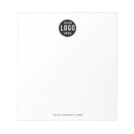 Aangepast bedrijfslogo bedrijfsnaam notitieblok