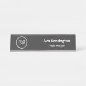 Aangepast bedrijfslogo bureau naamplaat | Geperson (Voorkant)