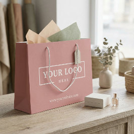 Aangepast bedrijfslogo Business Promotionele Roze Groot Cadeauzakje