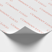 Aangepast bedrijfslogo cadeaupapier (Hoek)