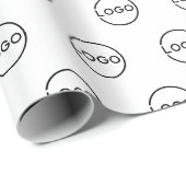 Aangepast bedrijfslogo cadeaupapier (Rol Hoek)