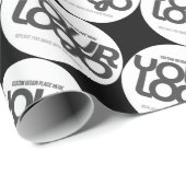 Aangepast bedrijfslogo cadeaupapier (Rol Hoek)