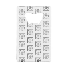 Aangepast bedrijfslogo creditcard branding ontwerp creditkaart flessenopener