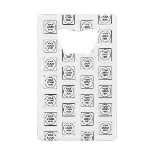 Aangepast bedrijfslogo creditcard branding ontwerp creditkaart flessenopener