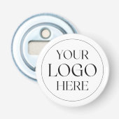 Aangepast bedrijfslogo eenvoudig button flesopener (Voorkant)