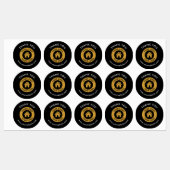 Aangepast bedrijfslogo en bedanktekst labels (Vel)