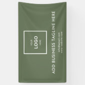 Aangepast bedrijfslogo en bedrijfswebsite spandoek (Verticaal)