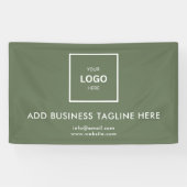 Aangepast bedrijfslogo en bedrijfswebsite spandoek (Horizontaal)